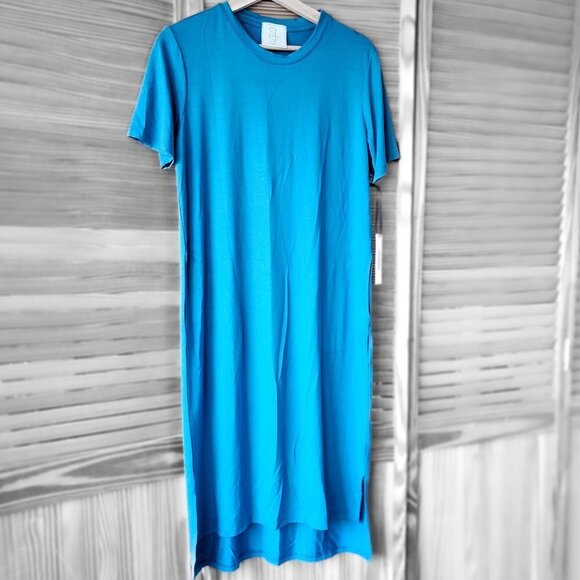 Anthropologie Sarah Liller SF New With Tags Felicity Shirt Dress Size M Blue - Picture 2 of 9